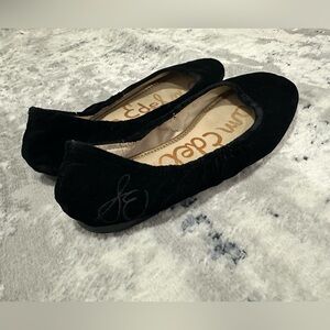 SAM EDELMAN Women’s velour black flats, Size 5.5, excellent condition